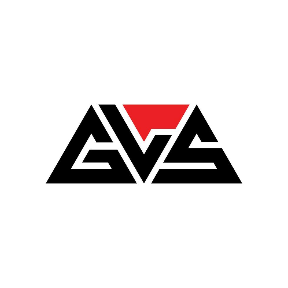 GLS triangle letter logo design with triangle shape. GLS triangle logo design monogram. GLS triangle vector logo template with red color. GLS triangular logo Simple, Elegant, and Luxurious Logo. GLS