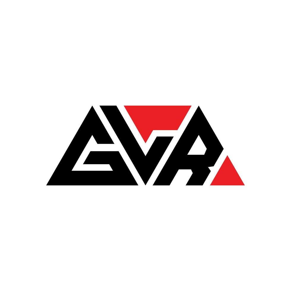 GLR triangle letter logo design with triangle shape. GLR triangle logo design monogram. GLR triangle vector logo template with red color. GLR triangular logo Simple, Elegant, and Luxurious Logo. GLR