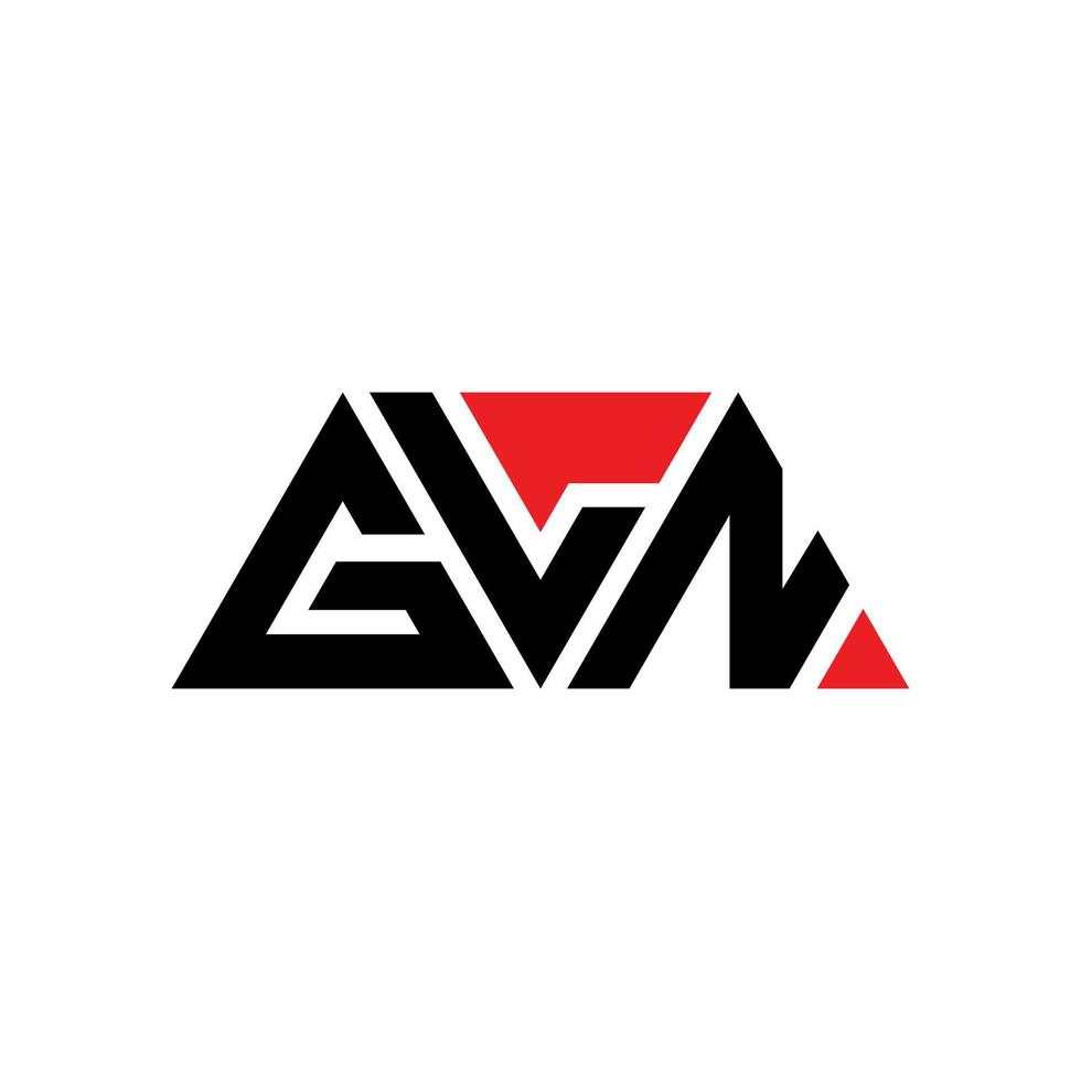 GLN triangle letter logo design with triangle shape. GLN triangle logo design monogram. GLN triangle vector logo template with red color. GLN triangular logo Simple, Elegant, and Luxurious Logo. GLN