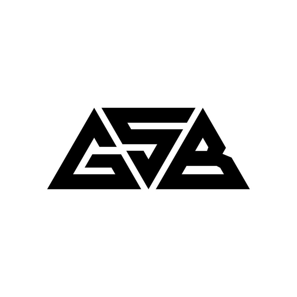 diseño de logotipo de letra de triángulo gsb con forma de triángulo. monograma de diseño de logotipo de triángulo gsb. plantilla de logotipo de vector de triángulo gsb con color rojo. logotipo triangular gsb logotipo simple, elegante y lujoso. gsb