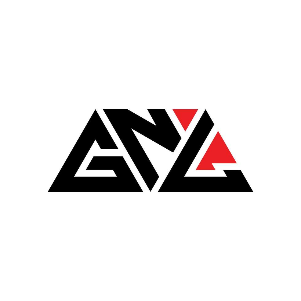 GNL triangle letter logo design with triangle shape. GNL triangle logo design monogram. GNL triangle vector logo template with red color. GNL triangular logo Simple, Elegant, and Luxurious Logo. GNL