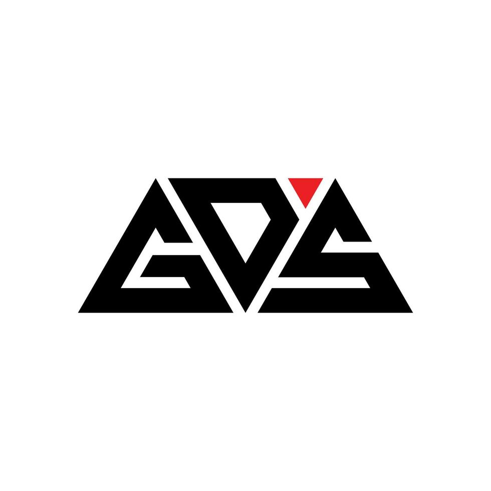 GDS triangle letter logo design with triangle shape. GDS triangle logo design monogram. GDS triangle vector logo template with red color. GDS triangular logo Simple, Elegant, and Luxurious Logo. GDS