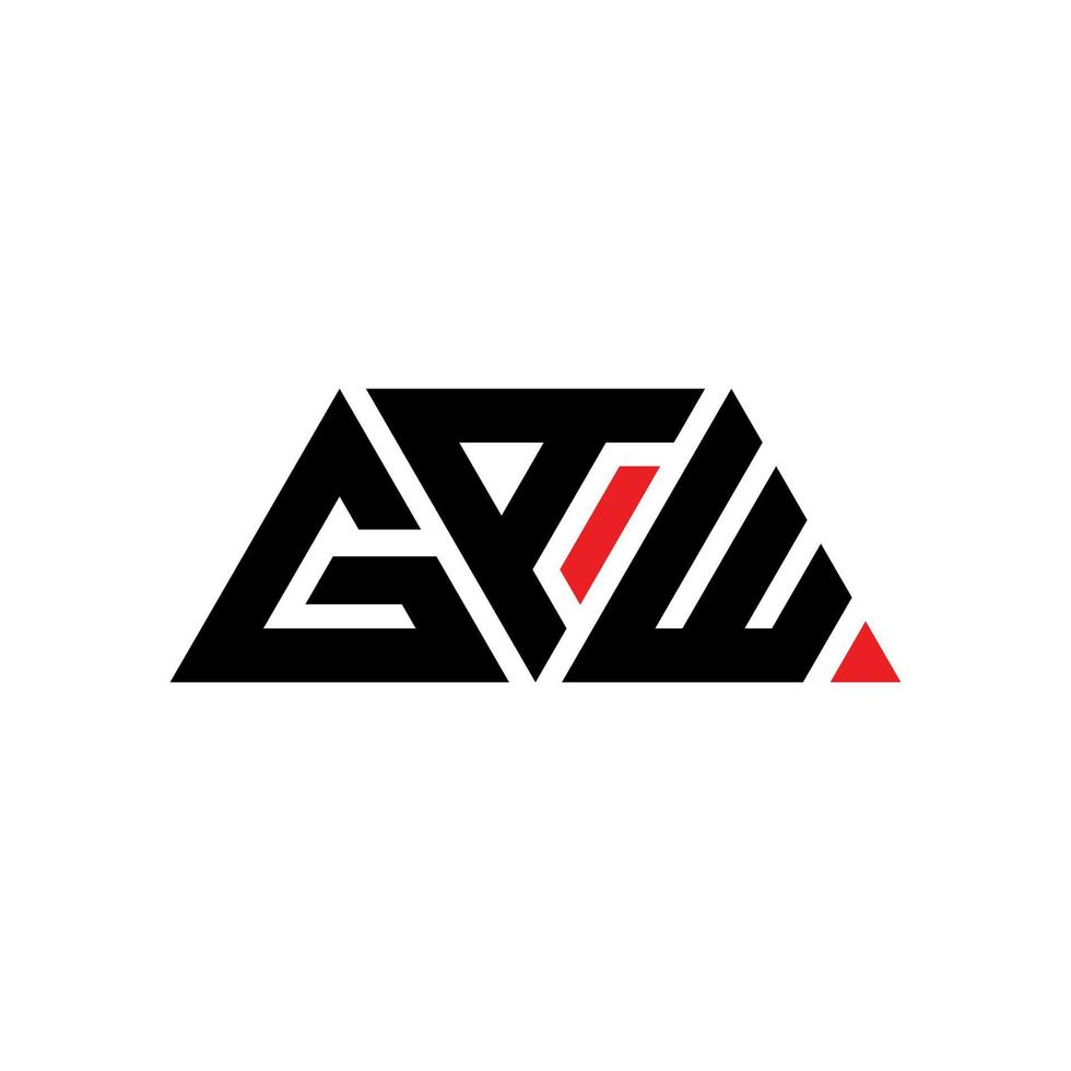 diseño de logotipo de letra de triángulo de gaw con forma de triángulo. monograma de diseño de logotipo de triángulo gaw. plantilla de logotipo de vector de triángulo gaw con color rojo. logo triangular gaw logo simple, elegante y lujoso. guau