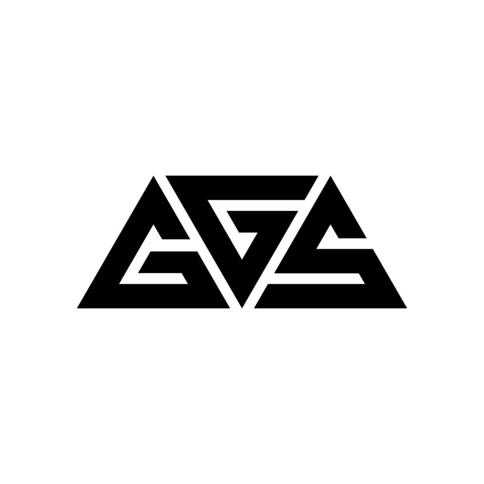diseño de logotipo de letra triangular ggs con forma de triángulo. monograma de diseño del logotipo del triángulo ggs. plantilla de logotipo de vector de triángulo ggs con color rojo. logo triangular ggs logo simple, elegante y lujoso. ggs