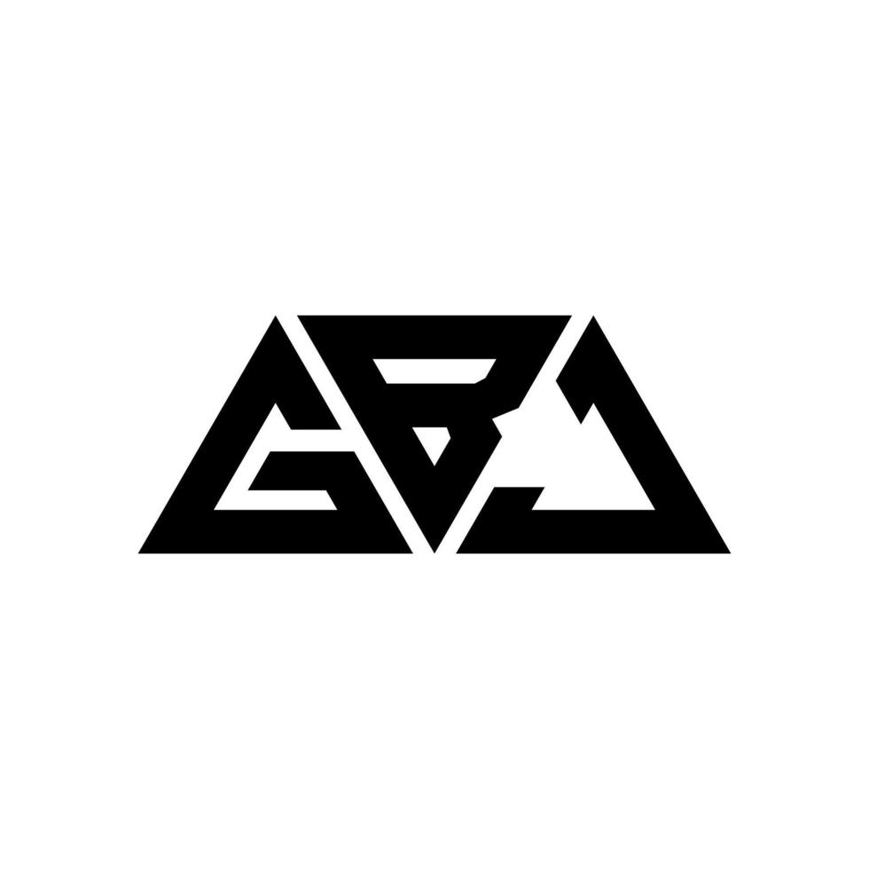 diseño de logotipo de letra triangular gbj con forma de triángulo. monograma de diseño del logotipo del triángulo gbj. plantilla de logotipo de vector de triángulo gbj con color rojo. logo triangular gbj logo simple, elegante y lujoso. gbj