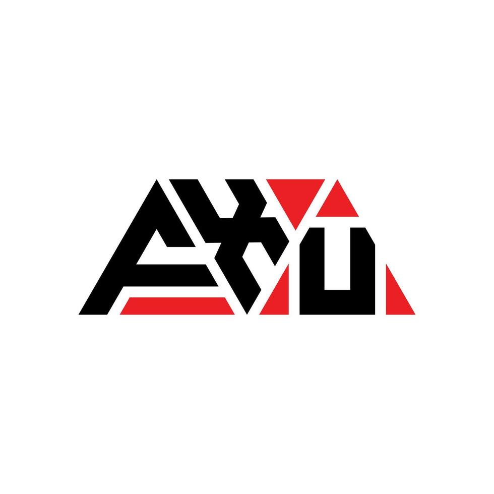 Diseño de logotipo de letra triangular fxu con forma de triángulo. monograma de diseño del logotipo del triángulo fxu. plantilla de logotipo de vector de triángulo fxu con color rojo. logotipo triangular fxu logotipo simple, elegante y lujoso. fxu