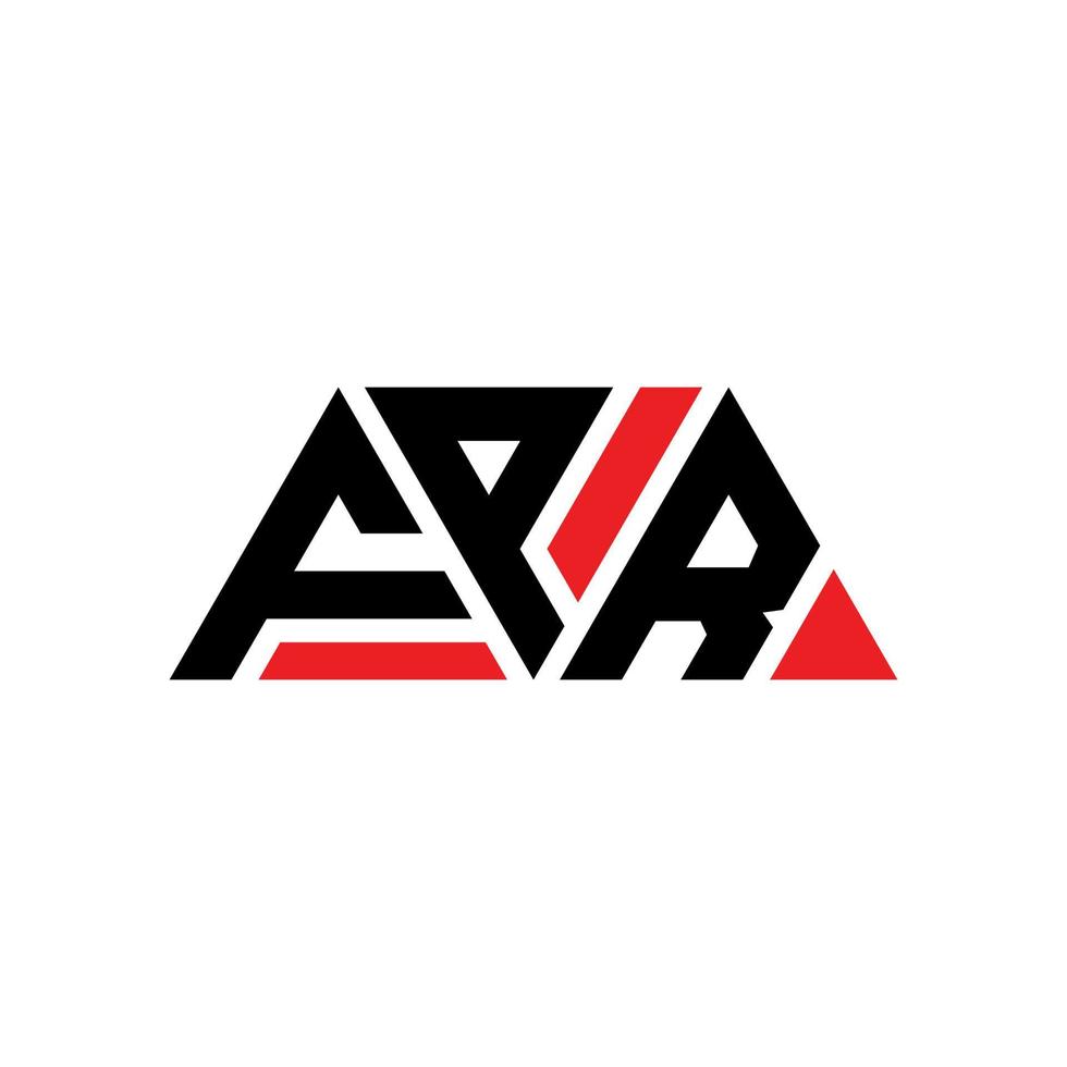 FPR triangle letter logo design with triangle shape. FPR triangle logo design monogram. FPR triangle vector logo template with red color. FPR triangular logo Simple, Elegant, and Luxurious Logo. FPR