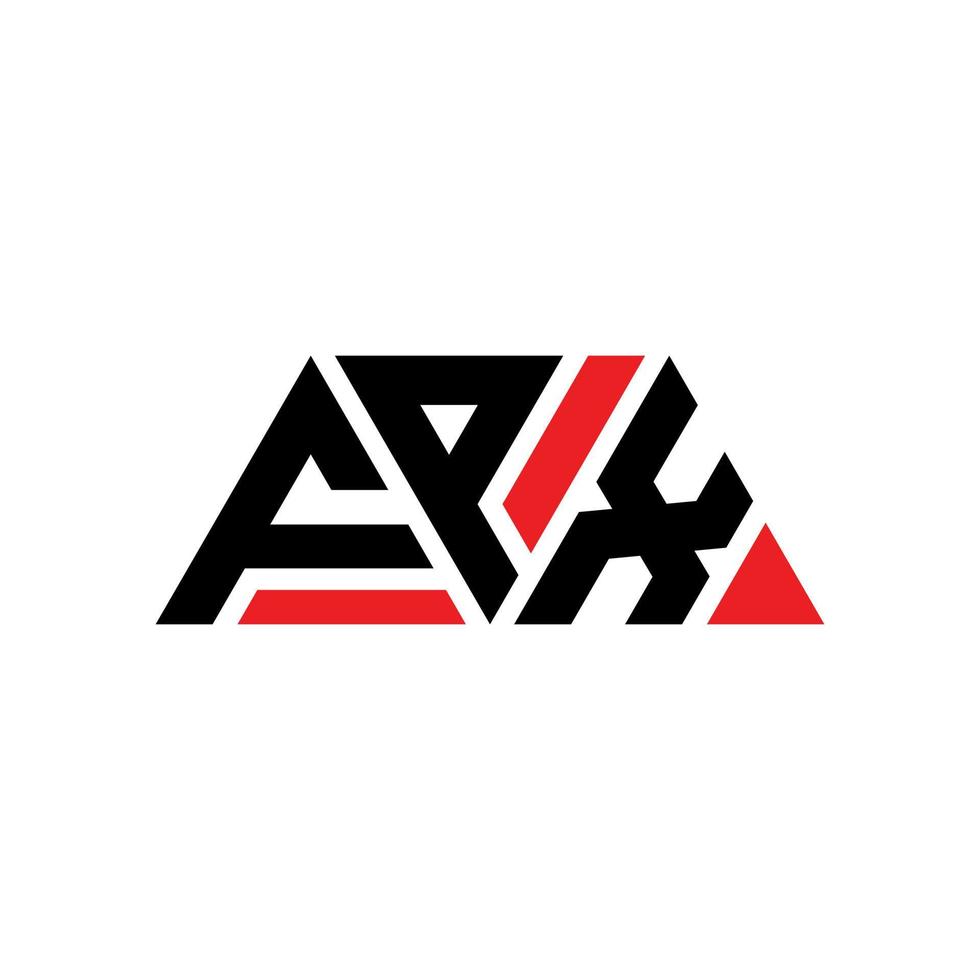 FPX triangle letter logo design with triangle shape. FPX triangle logo design monogram. FPX triangle vector logo template with red color. FPX triangular logo Simple, Elegant, and Luxurious Logo. FPX