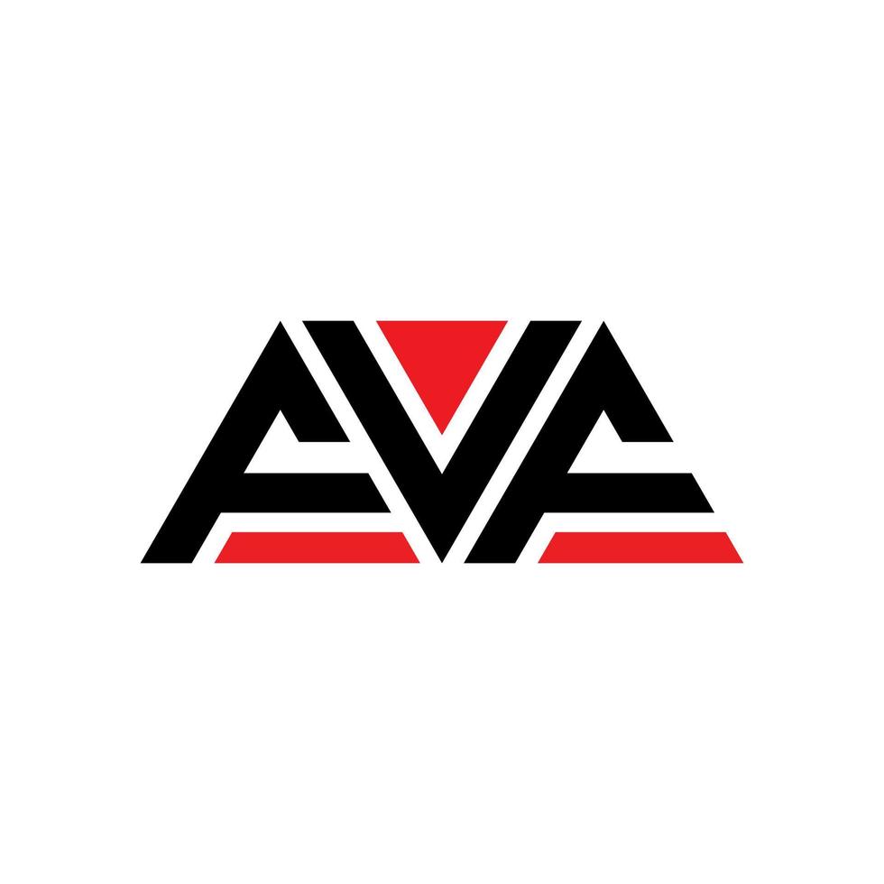 Diseño de logotipo de letra triangular fvf con forma de triángulo. monograma de diseño de logotipo de triángulo fvf. plantilla de logotipo de vector de triángulo fvf con color rojo. logotipo triangular fvf logotipo simple, elegante y lujoso. fvf