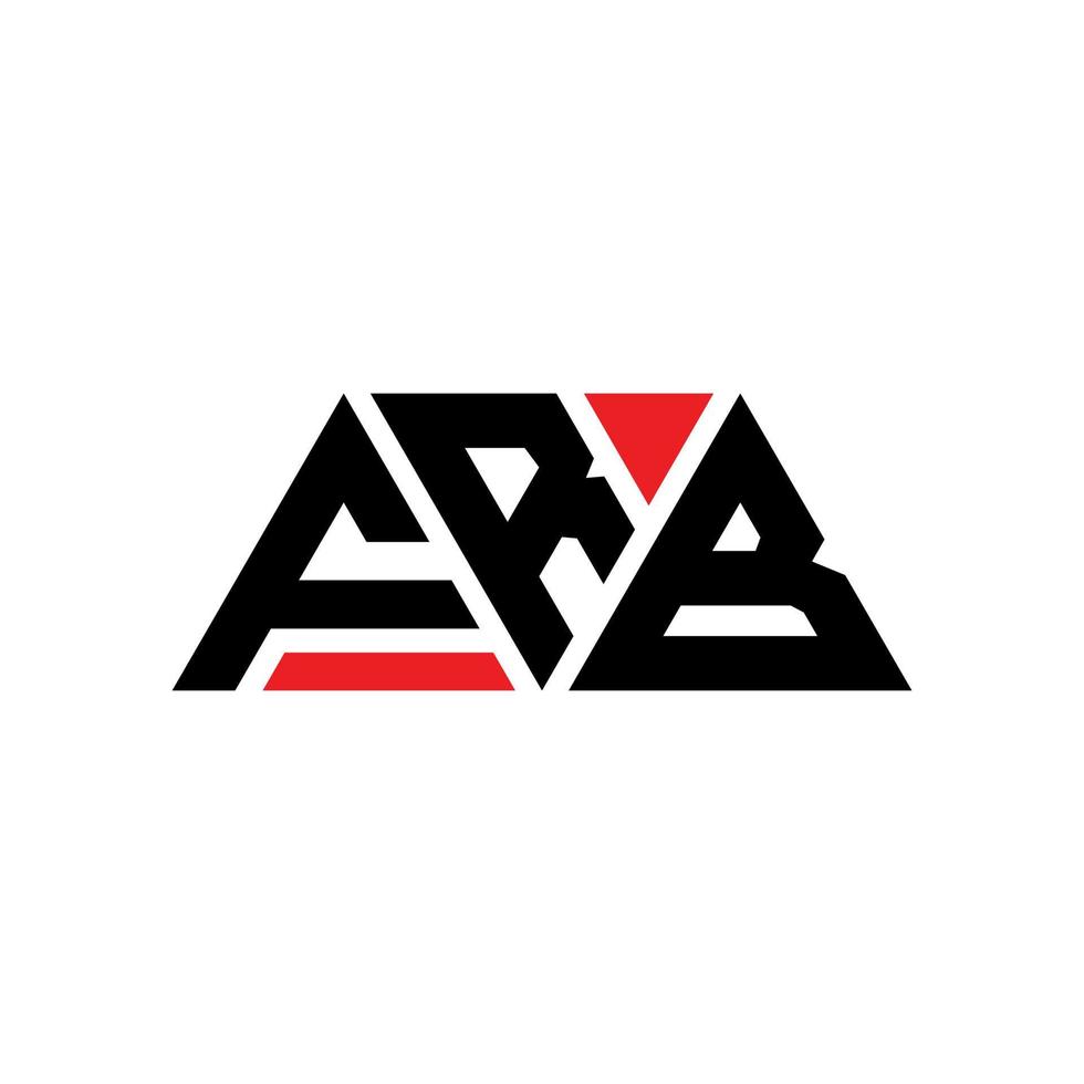 FRB triangle letter logo design with triangle shape. FRB triangle logo design monogram. FRB triangle vector logo template with red color. FRB triangular logo Simple, Elegant, and Luxurious Logo. FRB