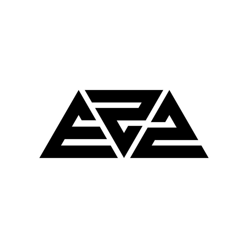 diseño de logotipo de letra de triángulo ezz con forma de triángulo. monograma de diseño del logotipo del triángulo ezz. plantilla de logotipo de vector de triángulo ezz con color rojo. logotipo triangular ezz logotipo simple, elegante y lujoso. ezz