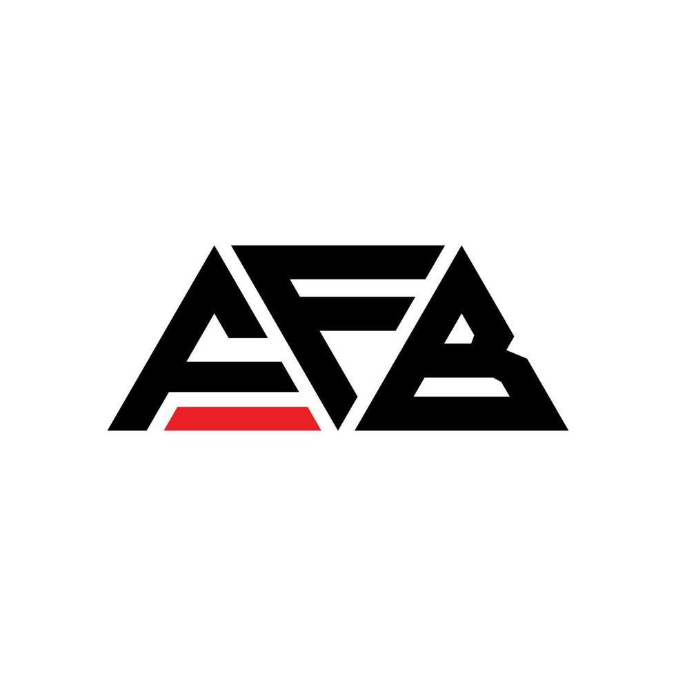Diseño de logotipo de letra triangular ffb con forma de triángulo. Monograma de diseño de logotipo de triángulo ffb. plantilla de logotipo de vector de triángulo ffb con color rojo. logotipo triangular ffb logotipo simple, elegante y lujoso. ffb