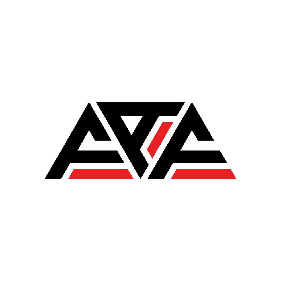 FAF triangle letter logo design with triangle shape. FAF triangle logo design monogram. FAF triangle vector logo template with red color. FAF triangular logo Simple, Elegant, and Luxurious Logo. FAF
