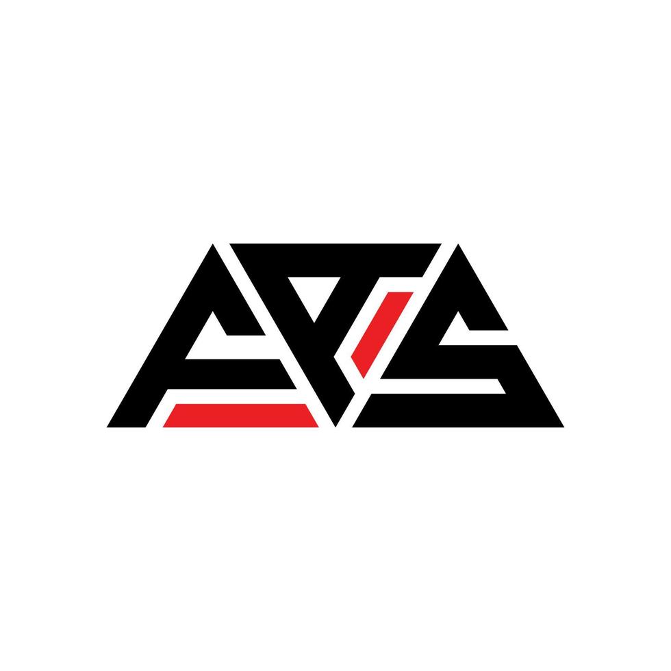 fas diseño de logotipo de letra triangular con forma de triángulo. monograma de diseño de logotipo de triángulo fas. plantilla de logotipo de vector de triángulo fas con color rojo. logo triangular fas logo simple, elegante y lujoso. FAS