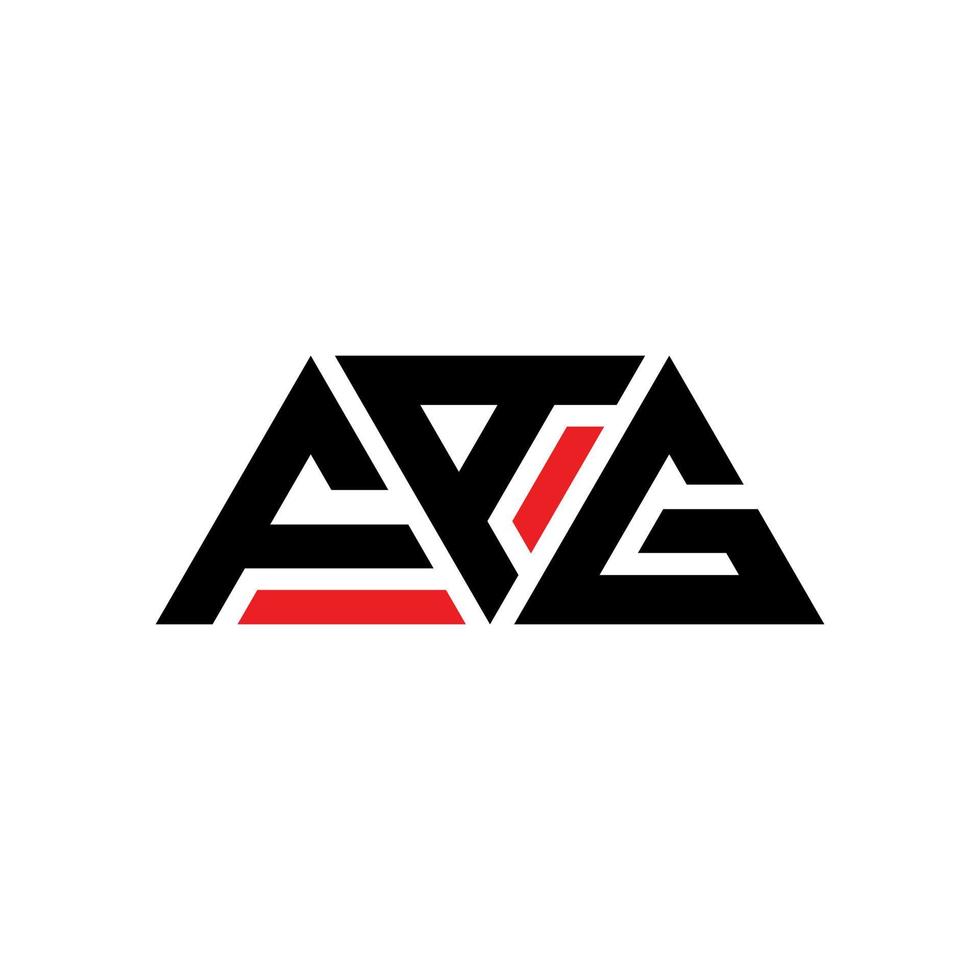 FAG triangle letter logo design with triangle shape. FAG triangle logo design monogram. FAG triangle vector logo template with red color. FAG triangular logo Simple, Elegant, and Luxurious Logo. FAG