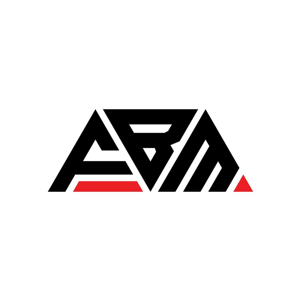 FBM triangle letter logo design with triangle shape. FBM triangle logo design monogram. FBM triangle vector logo template with red color. FBM triangular logo Simple, Elegant, and Luxurious Logo. FBM