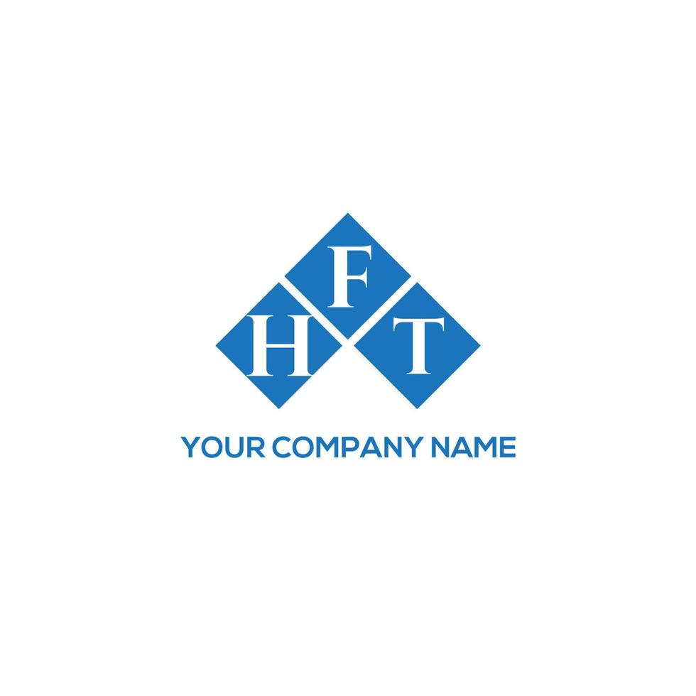 HFT letter logo design on WHITE background. HFT creative initials letter logo concept. HFT letter design. vector