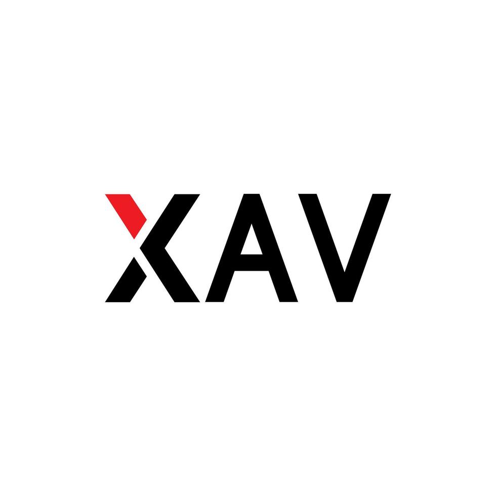 diseño del logotipo de la letra xav sobre fondo blanco. concepto de logotipo de letra inicial creativa xav. Diseño de letras xava. vector