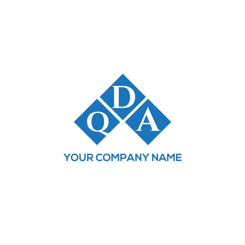 QDA letter logo design on WHITE background. QDA creative initials letter logo concept. QDA letter design. vector