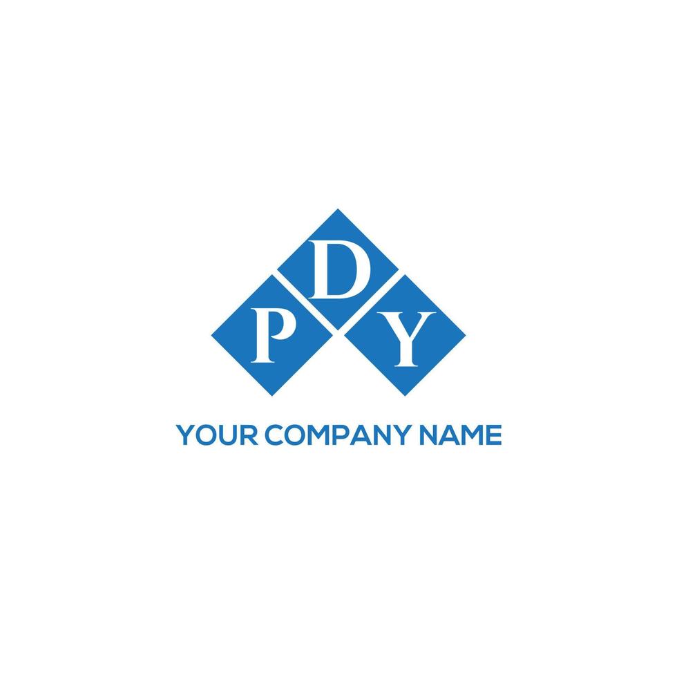 diseño de logotipo de letra pdy sobre fondo blanco. concepto de logotipo de letra de iniciales creativas pdy. diseño de letras pdy. vector