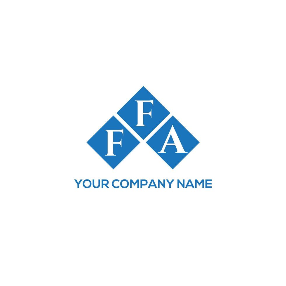 FFA letter logo design on WHITE background. FFA creative initials letter logo concept. FFA letter design. vector