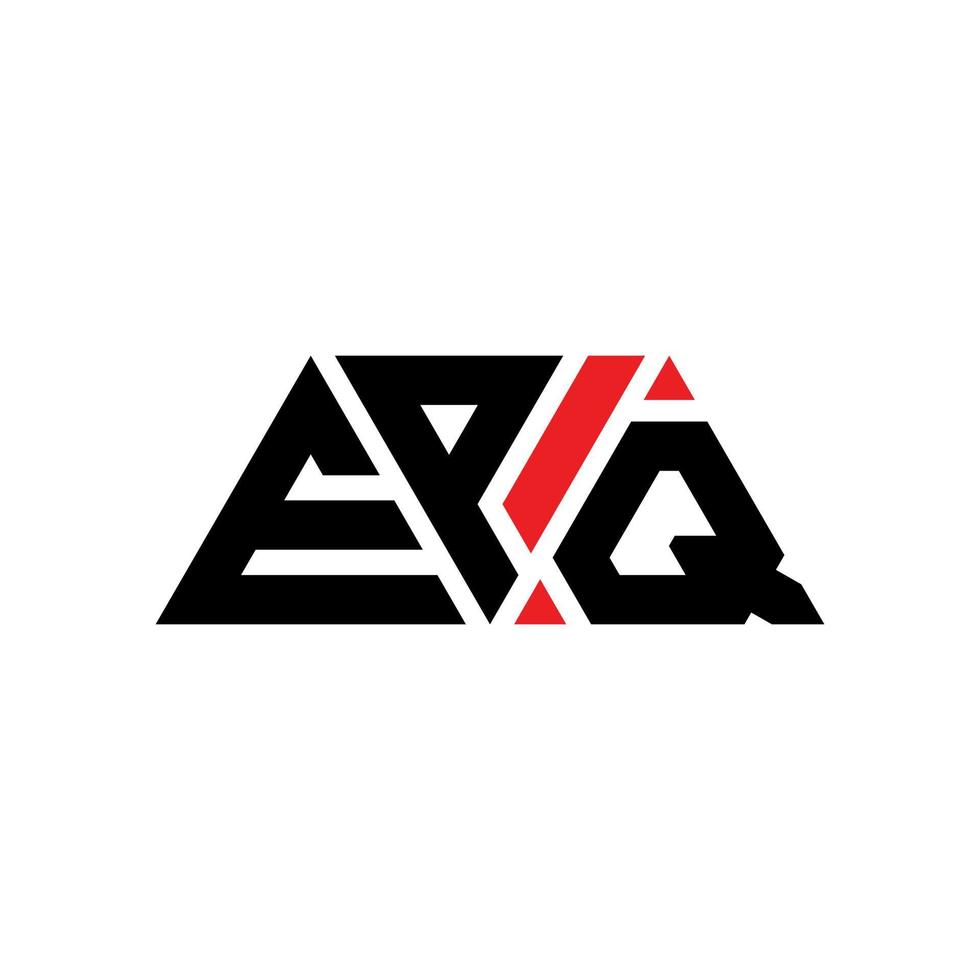 diseño de logotipo de letra triangular epq con forma de triángulo. monograma de diseño de logotipo de triángulo epq. plantilla de logotipo de vector de triángulo epq con color rojo. logotipo triangular epq logotipo simple, elegante y lujoso. epq