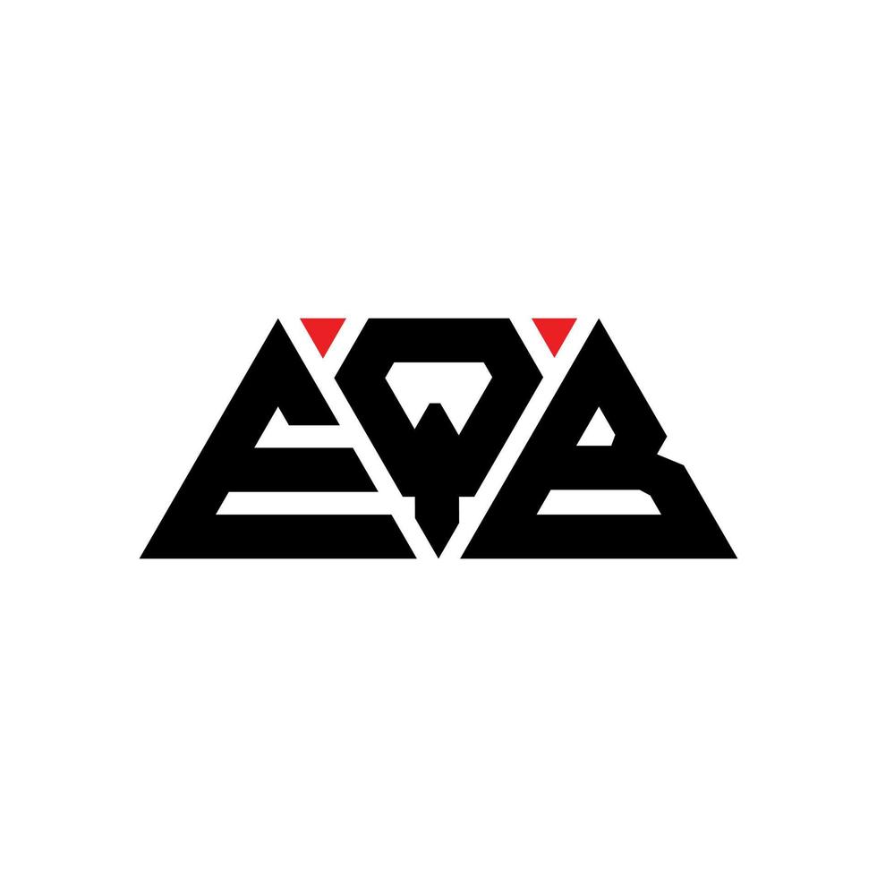 Diseño de logotipo de letra triangular eqb con forma de triángulo. monograma de diseño de logotipo de triángulo eqb. plantilla de logotipo de vector de triángulo eqb con color rojo. logotipo triangular eqb logotipo simple, elegante y lujoso. eqb