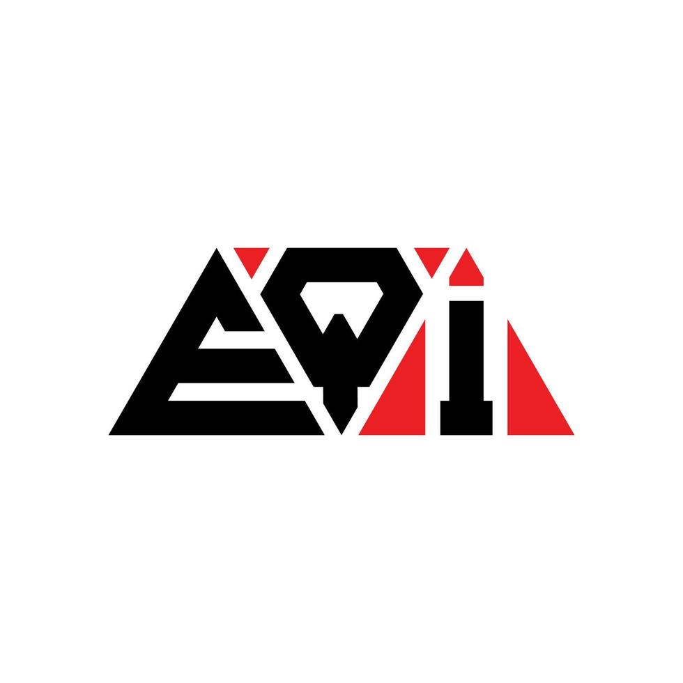 Diseño de logotipo de letra triangular eqi con forma de triángulo. monograma de diseño de logotipo de triángulo eqi. plantilla de logotipo de vector de triángulo eqi con color rojo. logotipo triangular eqi logotipo simple, elegante y lujoso. Equilibrio