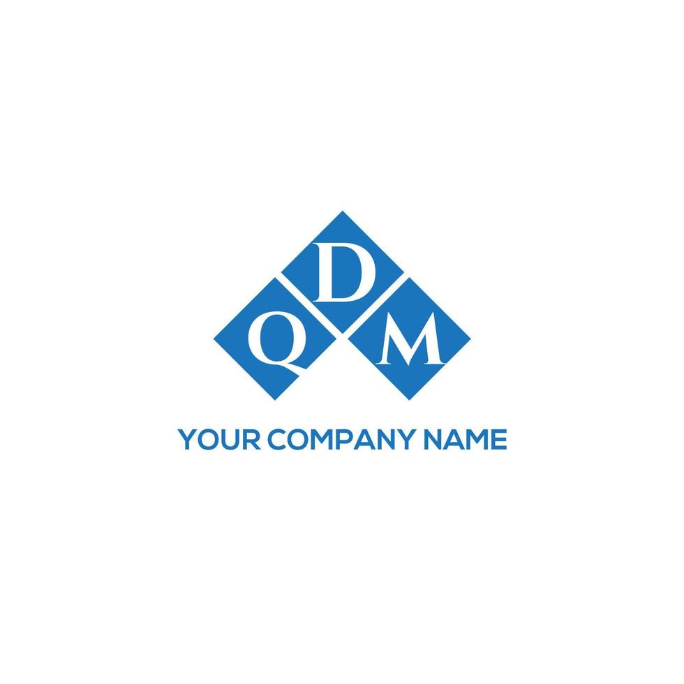 QDM letter logo design on WHITE background. QDM creative initials letter logo concept. QDM letter design. vector