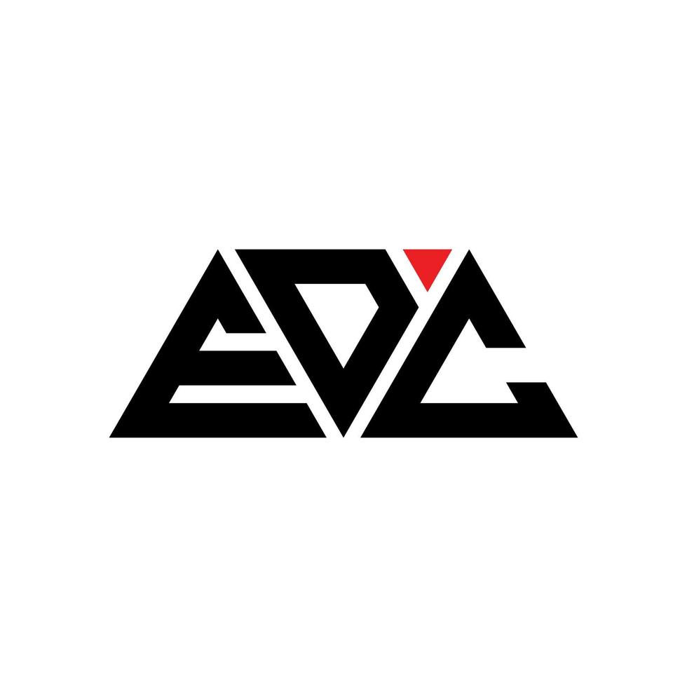 diseño de logotipo de letra triangular edc con forma de triángulo. monograma de diseño de logotipo de triángulo edc. plantilla de logotipo de vector de triángulo edc con color rojo. logotipo triangular edc logotipo simple, elegante y lujoso. EDC