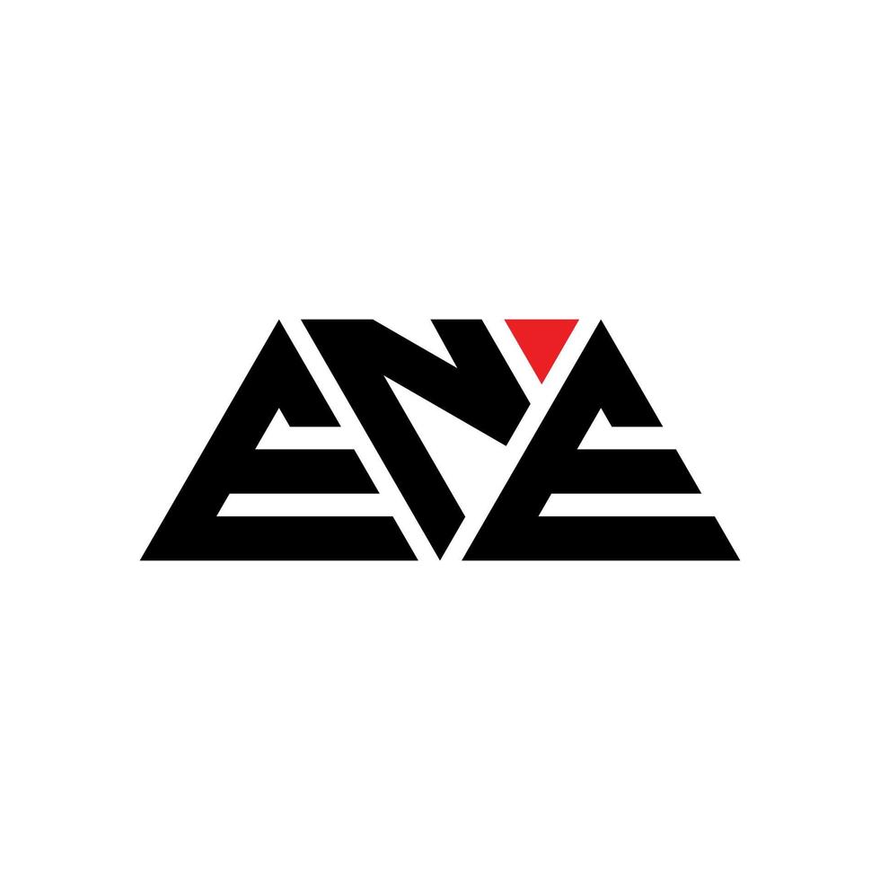 diseño de logotipo de letra de triángulo ene con forma de triángulo. monograma de diseño de logotipo de triángulo ene. plantilla de logotipo de vector de triángulo ene con color rojo. ene logo triangular logo simple, elegante y lujoso. ene