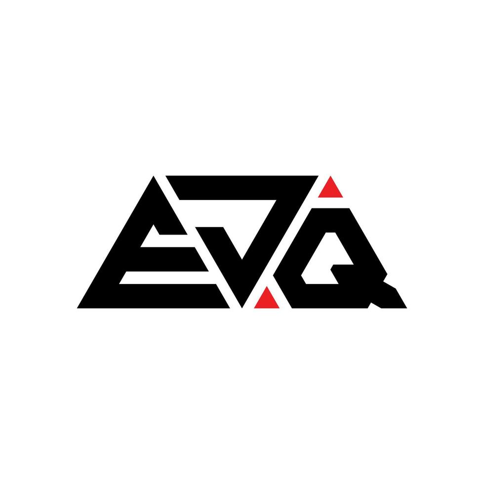 ejq diseño de logotipo de letra triangular con forma de triángulo. monograma de diseño del logotipo del triángulo ejq. Plantilla de logotipo de vector de triángulo ejq con color rojo. logotipo triangular ejq logotipo simple, elegante y lujoso. ejq
