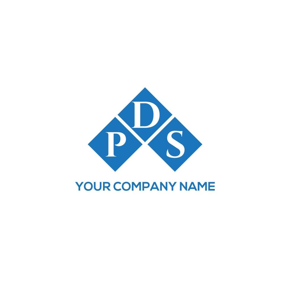 PDS letter logo design on WHITE background. PDS creative initials letter logo concept. PDS letter design. vector