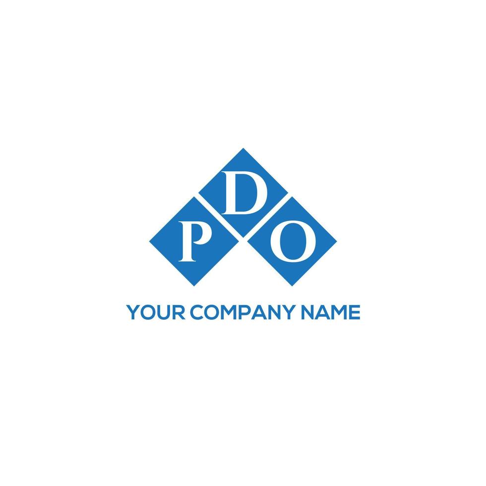 PDO creative initials letter logo concept. PDO letter design.PDO letter logo design on WHITE background. PDO creative initials letter logo concept. PDO letter design. vector