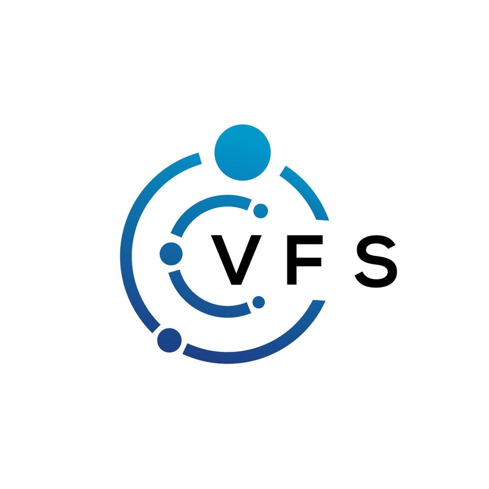 Diseño de logotipo de tecnología de letras vfs sobre fondo blanco. vfs creative initials letter it logo concepto. diseño de letras vfs. vector