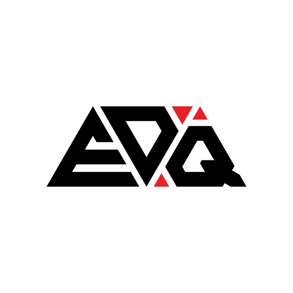 diseño de logotipo de letra triangular edq con forma de triángulo. monograma de diseño del logotipo del triángulo edq. plantilla de logotipo de vector de triángulo edq con color rojo. logotipo triangular edq logotipo simple, elegante y lujoso. edq