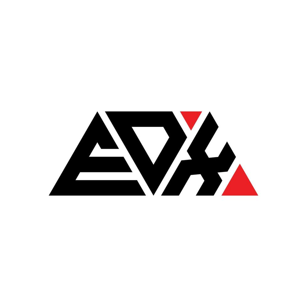 diseño de logotipo de letra triangular edx con forma de triángulo. monograma de diseño del logotipo del triángulo edx. plantilla de logotipo de vector de triángulo edx con color rojo. logotipo triangular edx logotipo simple, elegante y lujoso. edx