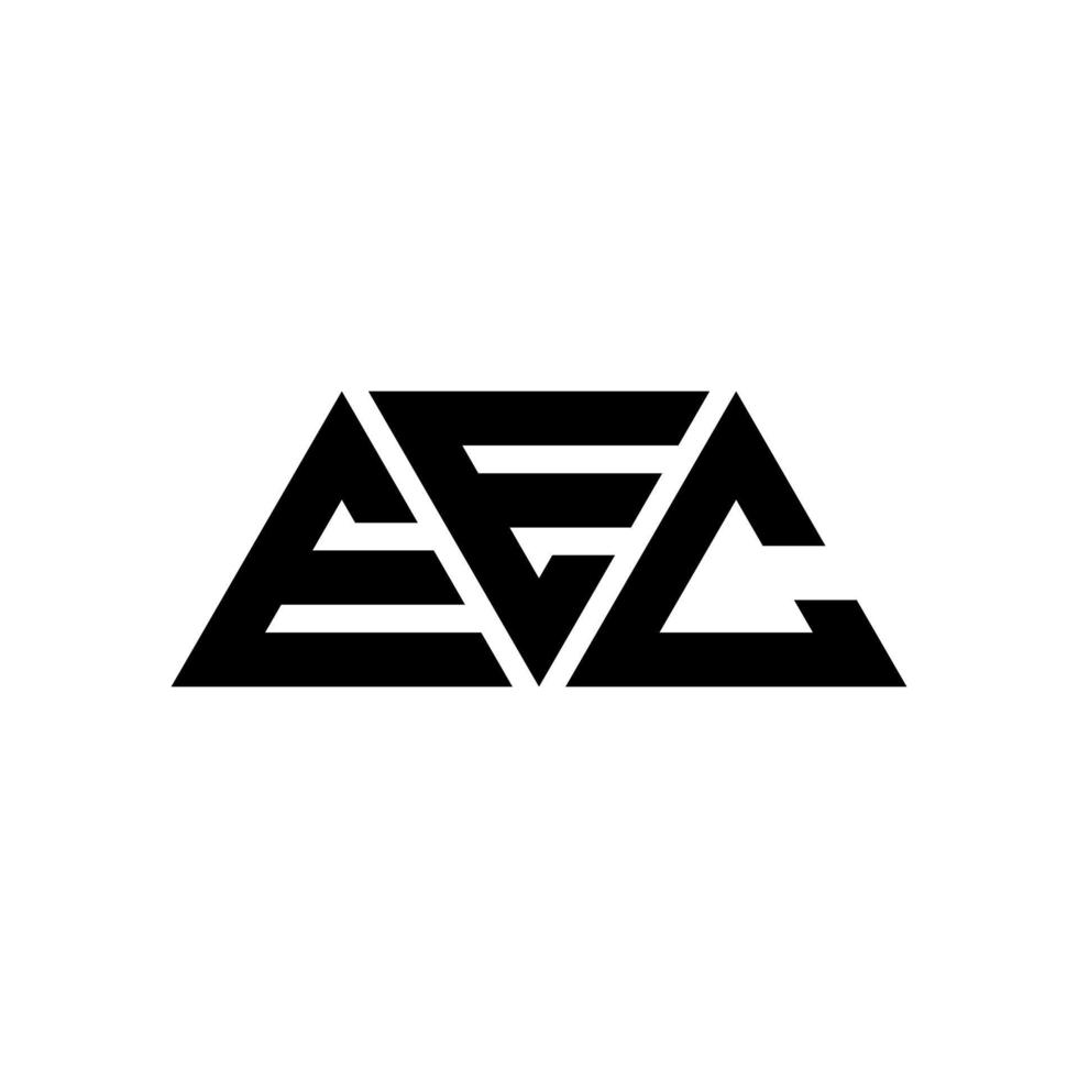 diseño de logotipo de letra triangular eec con forma de triángulo. monograma de diseño del logotipo del triángulo eec. plantilla de logotipo de vector de triángulo eec con color rojo. logotipo triangular eec logotipo simple, elegante y lujoso. CEE