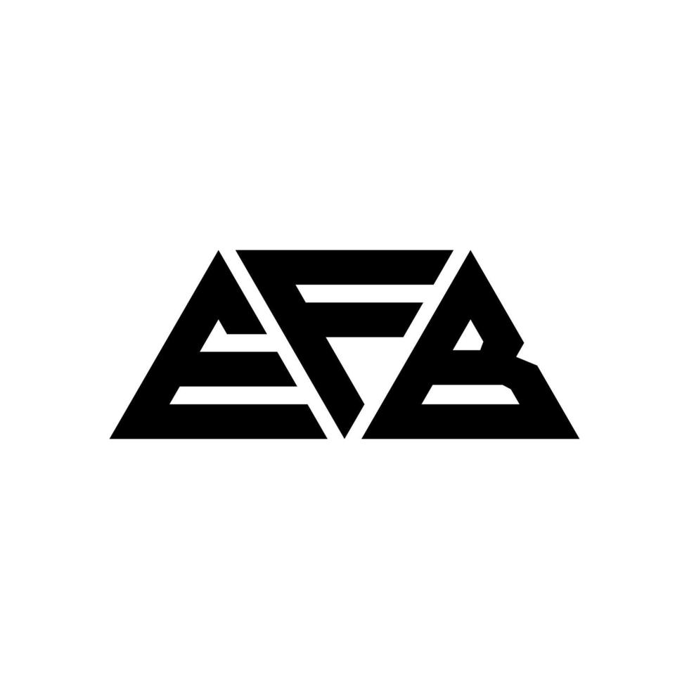 Diseño de logotipo de letra triangular efb con forma de triángulo. monograma de diseño de logotipo de triángulo efb. plantilla de logotipo de vector de triángulo efb con color rojo. logotipo triangular efb logotipo simple, elegante y lujoso. EFB