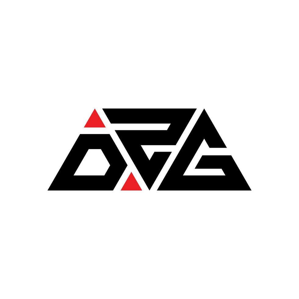 diseño de logotipo de letra de triángulo dzg con forma de triángulo. monograma de diseño de logotipo de triángulo dzg. plantilla de logotipo de vector de triángulo dzg con color rojo. logotipo triangular dzg logotipo simple, elegante y lujoso. dzg