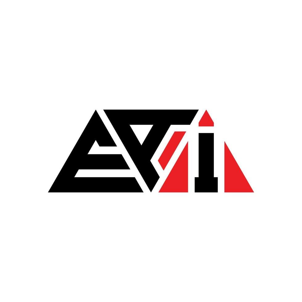 EAI triangle letter logo design with triangle shape. EAI triangle logo design monogram. EAI triangle vector logo template with red color. EAI triangular logo Simple, Elegant, and Luxurious Logo. EAI