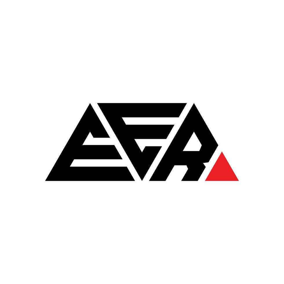 eer diseño de logotipo de letra triangular con forma de triángulo. monograma de diseño de logotipo de triángulo eer. plantilla de logotipo de vector de triángulo eer con color rojo. eer logo triangular logo simple, elegante y lujoso. ahora