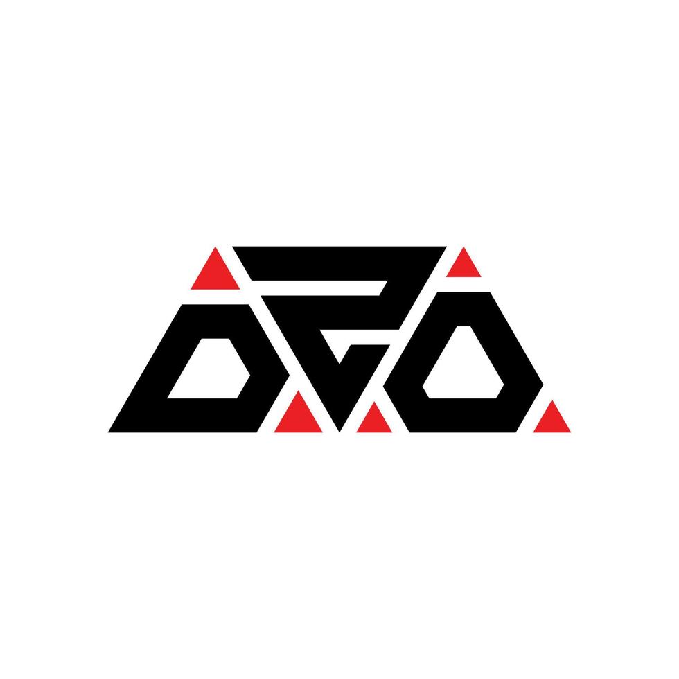 diseño de logotipo de letra de triángulo dzo con forma de triángulo. monograma de diseño del logotipo del triángulo dzo. plantilla de logotipo de vector de triángulo dzo con color rojo. logotipo triangular dzo logotipo simple, elegante y lujoso. dzo