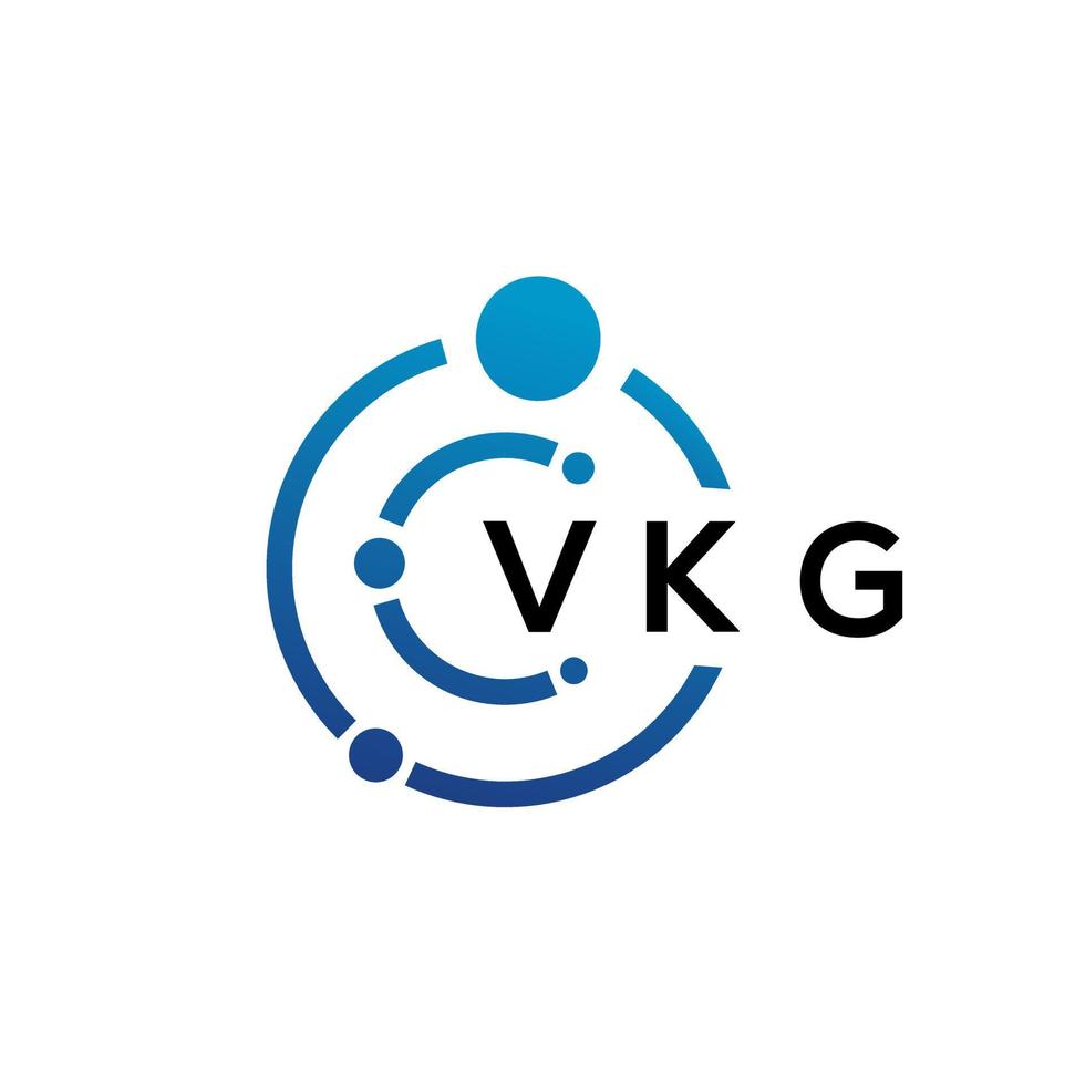 diseño de logotipo de tecnología de letra vkg sobre fondo blanco. vkg creative initials letter it concepto de logotipo. diseño de letras vkg. vector