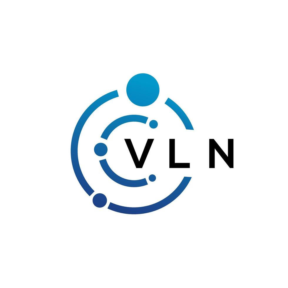 Diseño de logotipo de tecnología de letra vln sobre fondo blanco. vln creative initials letter it concepto de logotipo. diseño de letra vln. vector