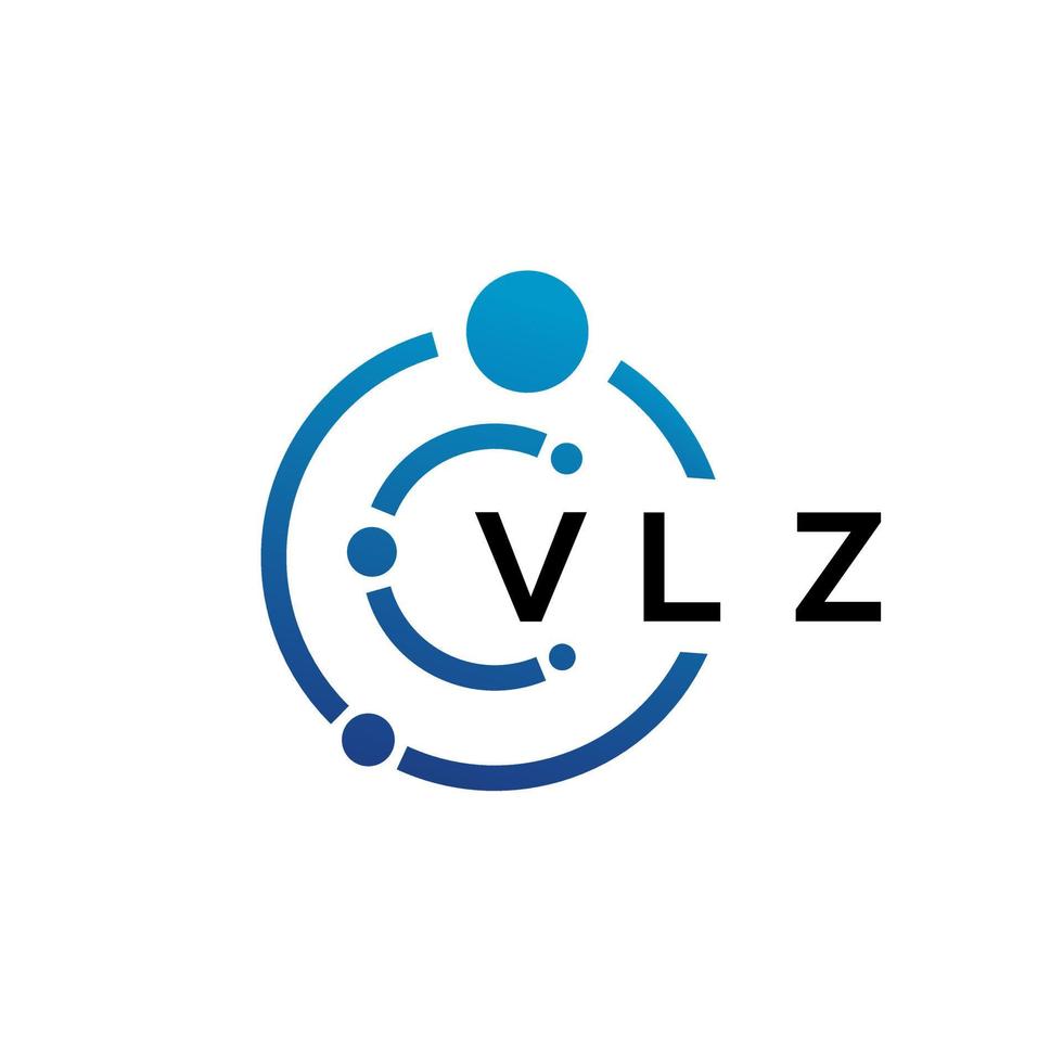 Diseño de logotipo de tecnología de letras vlz sobre fondo blanco. vlz creative initials letter it logo concepto. diseño de letras vlz. vector