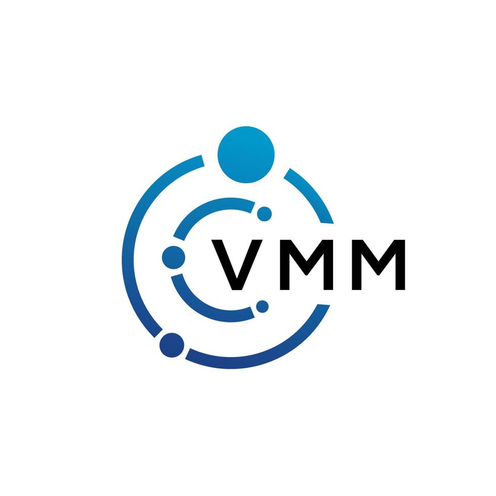 diseño de logotipo de tecnología de letra vmm sobre fondo blanco. vmm creative initials letter it concepto de logotipo. diseño de letras vmm. vector