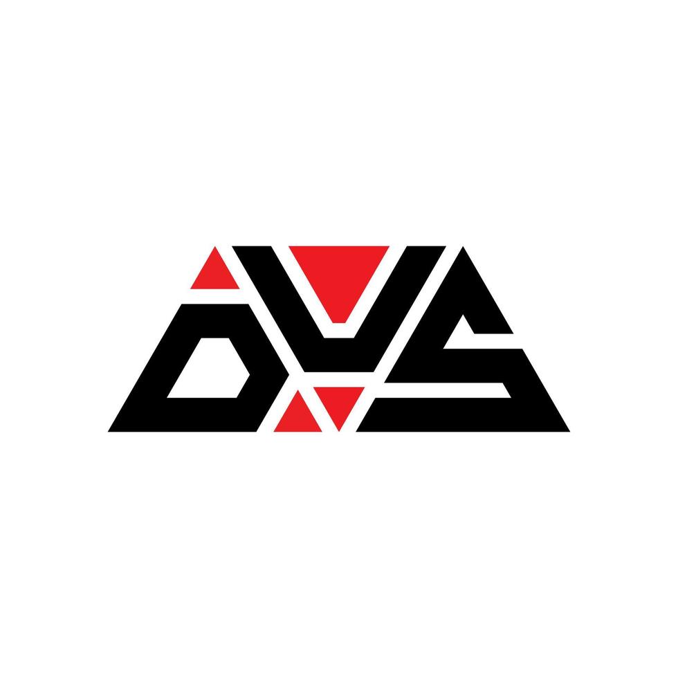 diseño de logotipo de letra de triángulo dus con forma de triángulo. monograma de diseño del logotipo del triángulo dus. plantilla de logotipo de vector de triángulo dus con color rojo. logo triangular dus logo simple, elegante y lujoso. dus