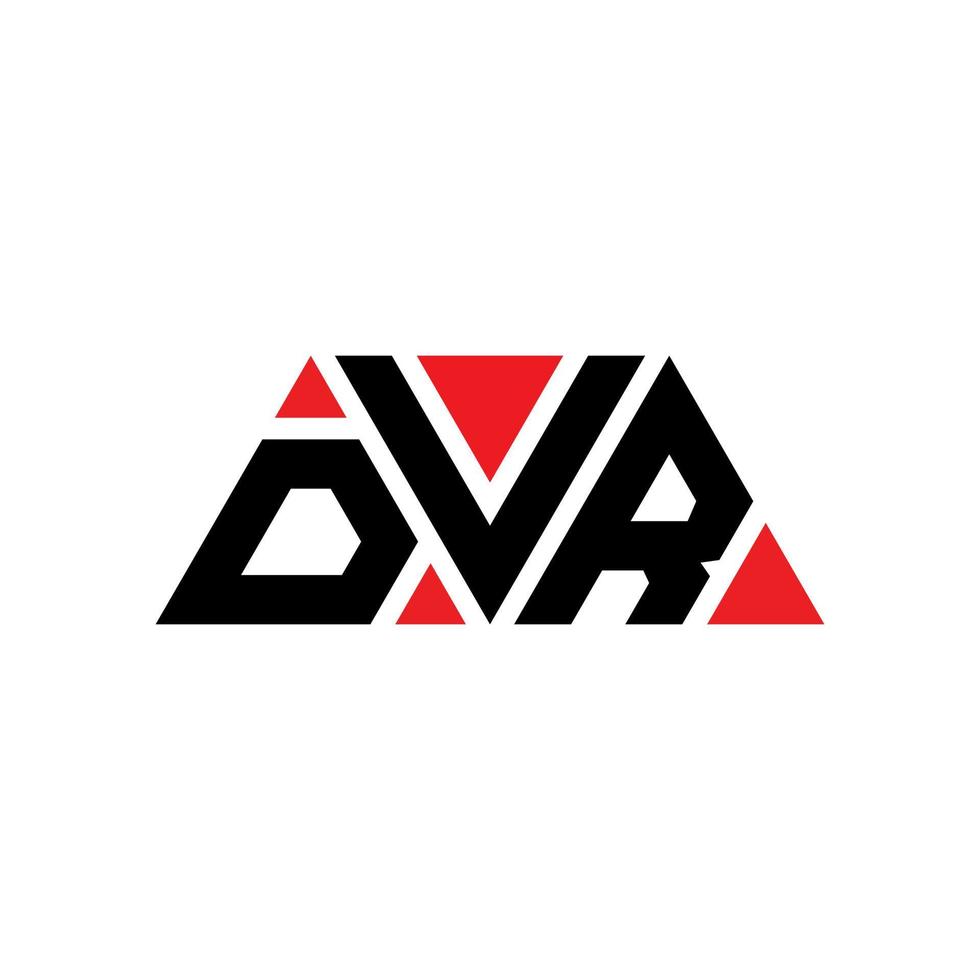 diseño de logotipo de letra de triángulo dvr con forma de triángulo. monograma de diseño de logotipo de triángulo dvr. plantilla de logotipo de vector de triángulo dvr con color rojo. logo triangular dvr logo simple, elegante y lujoso. DVR