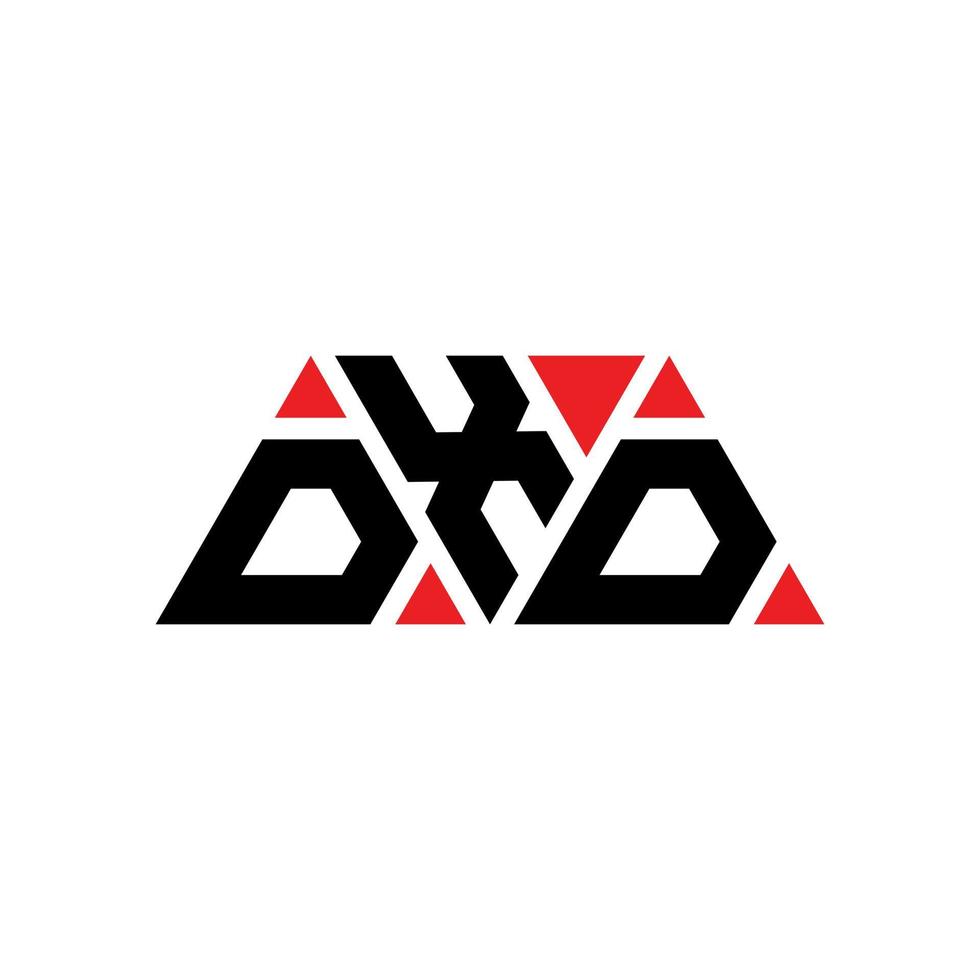 Diseño de logotipo de letra triangular dxd con forma de triángulo. monograma de diseño del logotipo del triángulo dxd. plantilla de logotipo de vector de triángulo dxd con color rojo. logotipo triangular dxd logotipo simple, elegante y lujoso. dxd